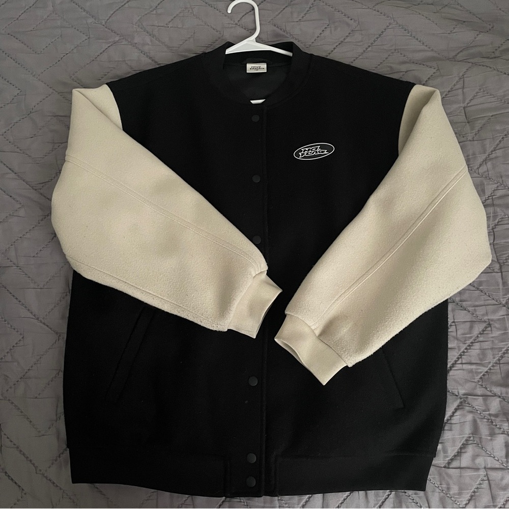 h&m ‘no fear’ varsity jacket